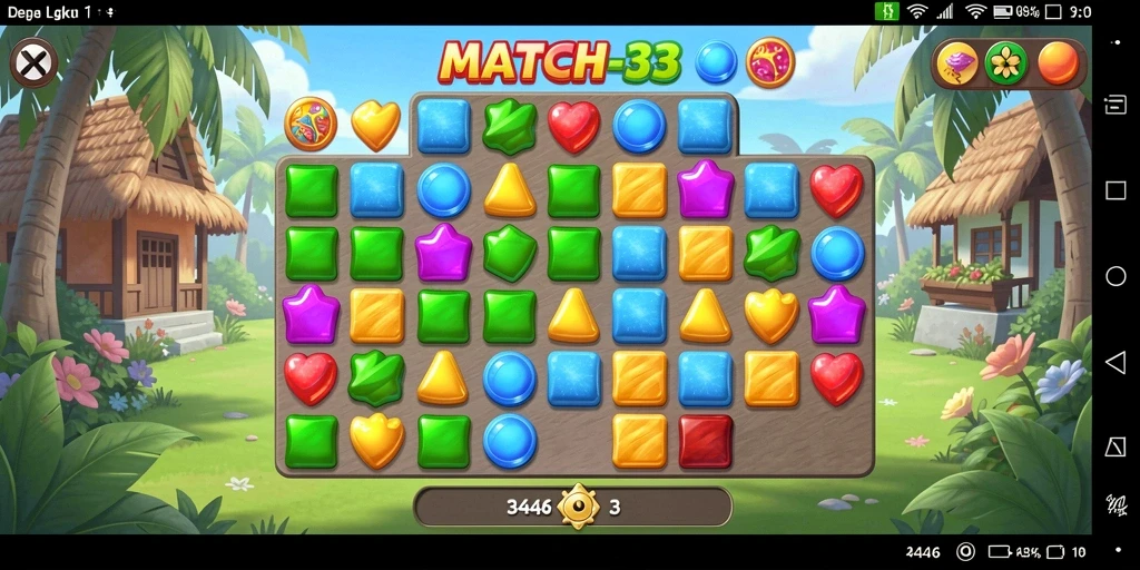 Tampilan gameplay 3446 yang penuh warna dan seru.