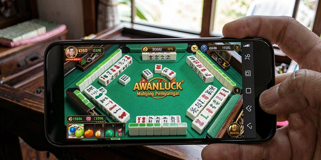 Tampilan gameplay menarik di AWANLUCK dengan ubin Mahjong.