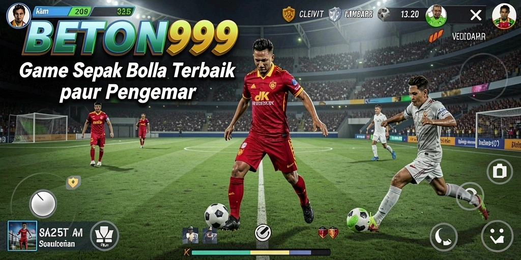 Gameplay <strong>BETON999</strong> menunjukkan aksi sepak bola yang intens.