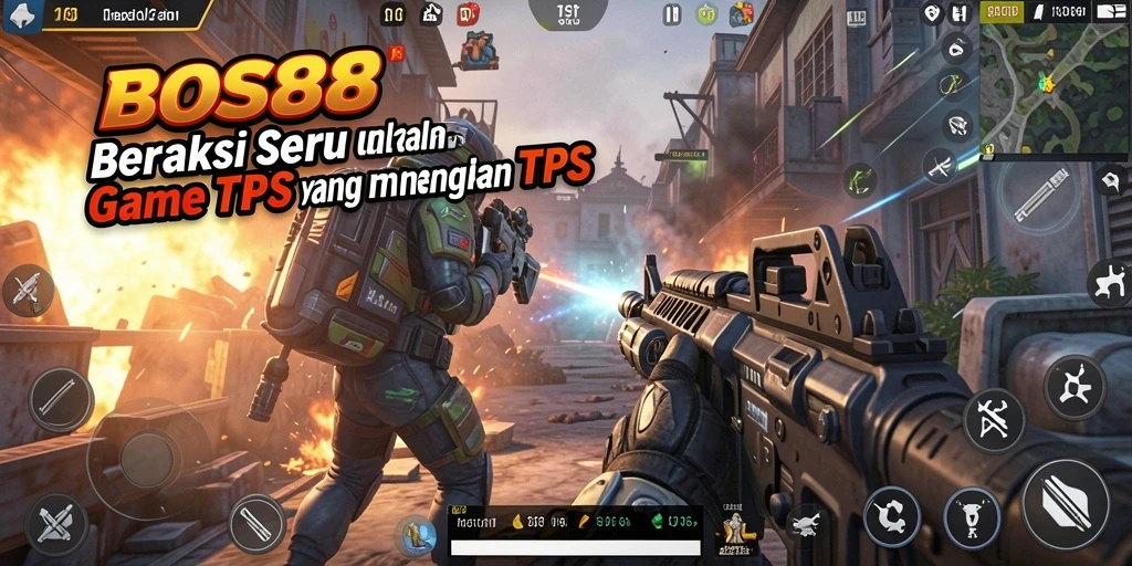 Tangkapan layar menunjukkan aksi seru dalam game TPS BOS88.