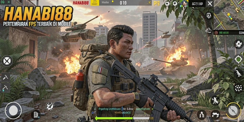 Tangkapan layar gameplay <strong>HANABI88</strong> menampilkan aksi pertempuran yang mendebarkan.