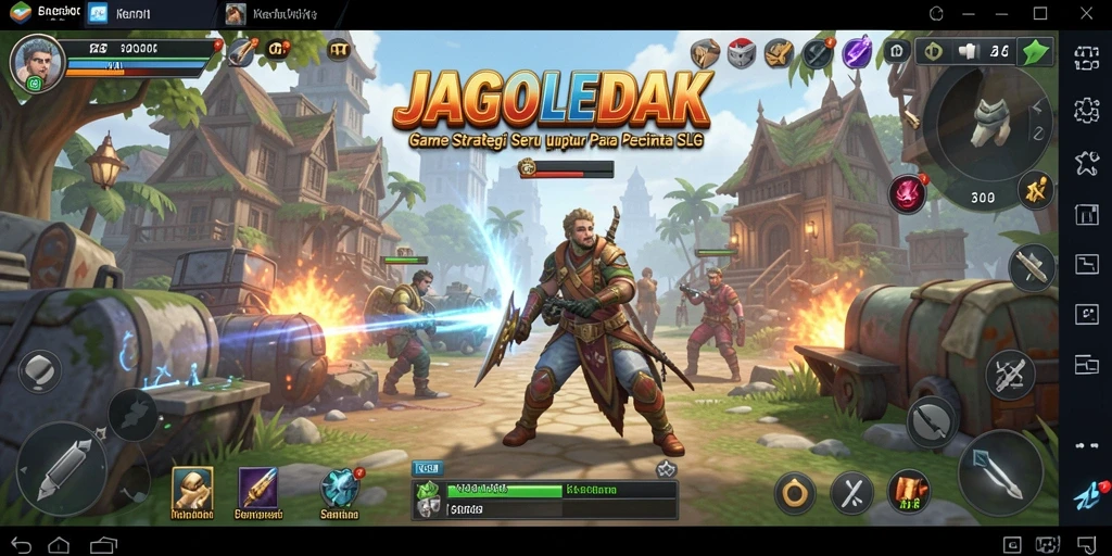 Tampilan gameplay menakjubkan dari JAGOLEDAK yang menguji strategi pemain.
