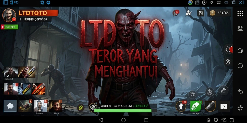 Tangkapan layar utama LTDTOTO menampilkan suasana gameplay yang menyeramkan.