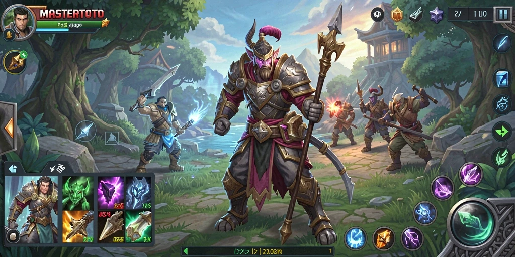 Tampilan gameplay MASTERTOTO yang epik di dunia ARPG.