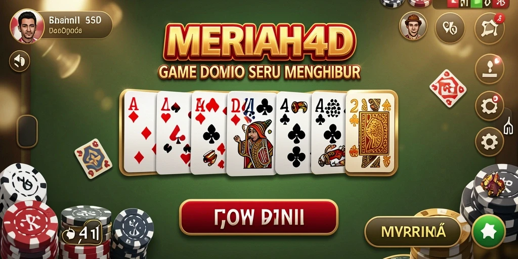 Tampilan gameplay seru dari permainan Domino MERIAH4D.