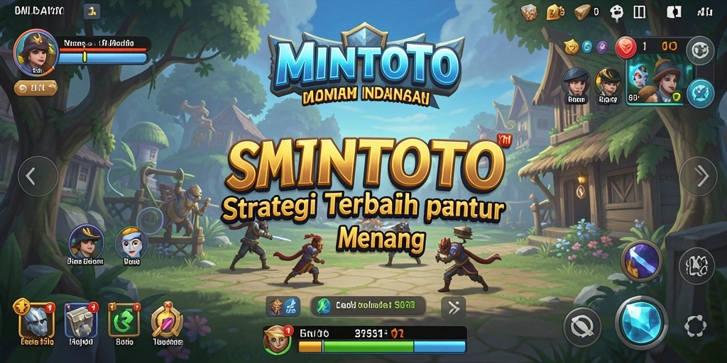Screenshot utama MINTOTO menampilkan pertarungan strategi yang intens.