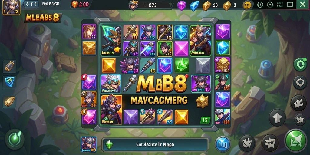 Screenshot gameplay MLBB8 menunjukkan tantangan Match-3 yang seru.