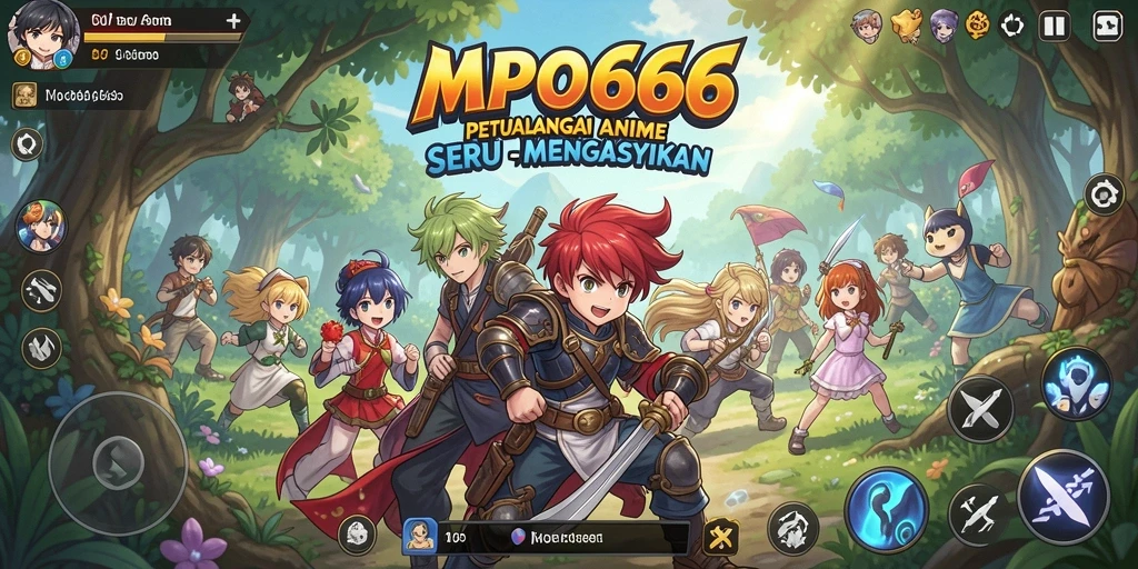 Tangkapan layar seru dari gameplay MPO666 yang penuh aksi anime.