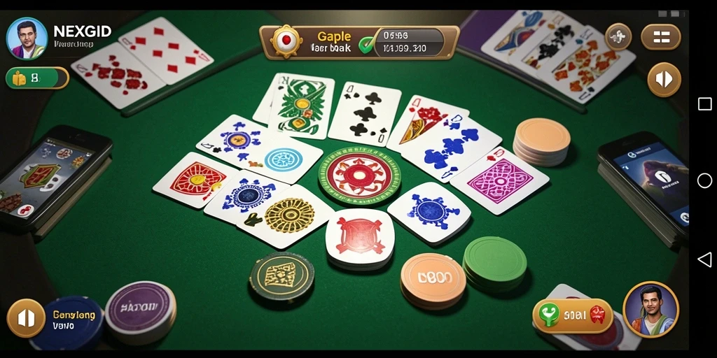Screenshot gameplay NEXGID menunjukkan intensitas dan keseruan dalam bermain Gaple.