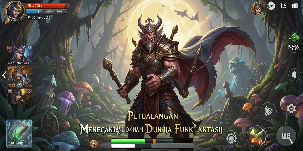 Screenshot gameplay V98 menampilkan aksi seru di dunia petualangan.
