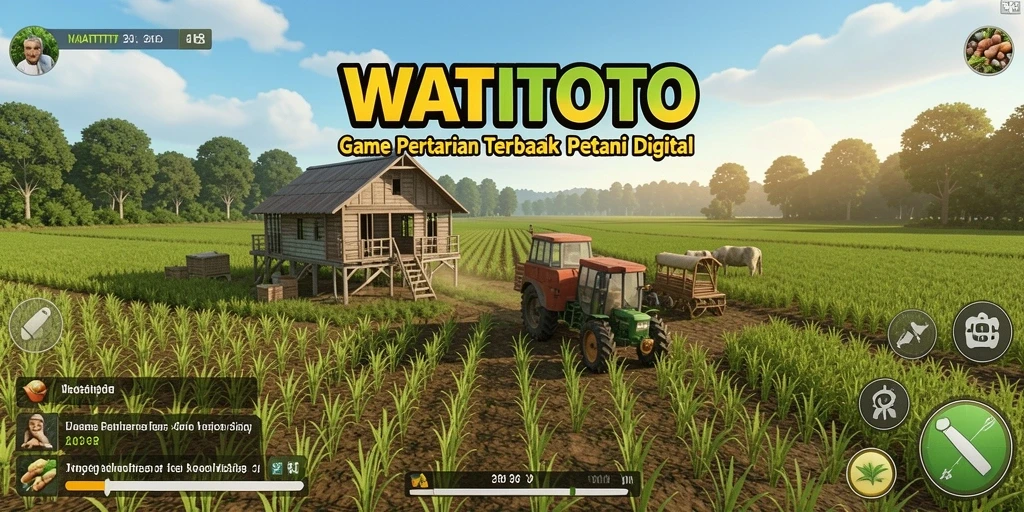 Tampilan screenshot WATITOTO dengan aktivitas bertani yang seru.