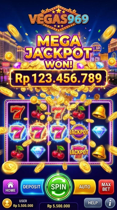 Halaman unduh aplikasi Vegas969 yang menampilkan berbagai kategori aplikasi.